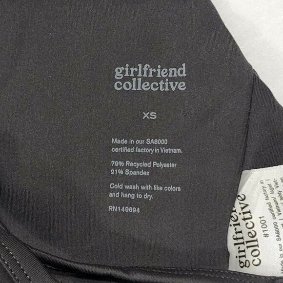GIRLFRIEND COLLECTIVE Topanga Low Impact Longline Sports Bra Shadow Gray XS,S,L - Picture 11 of 12